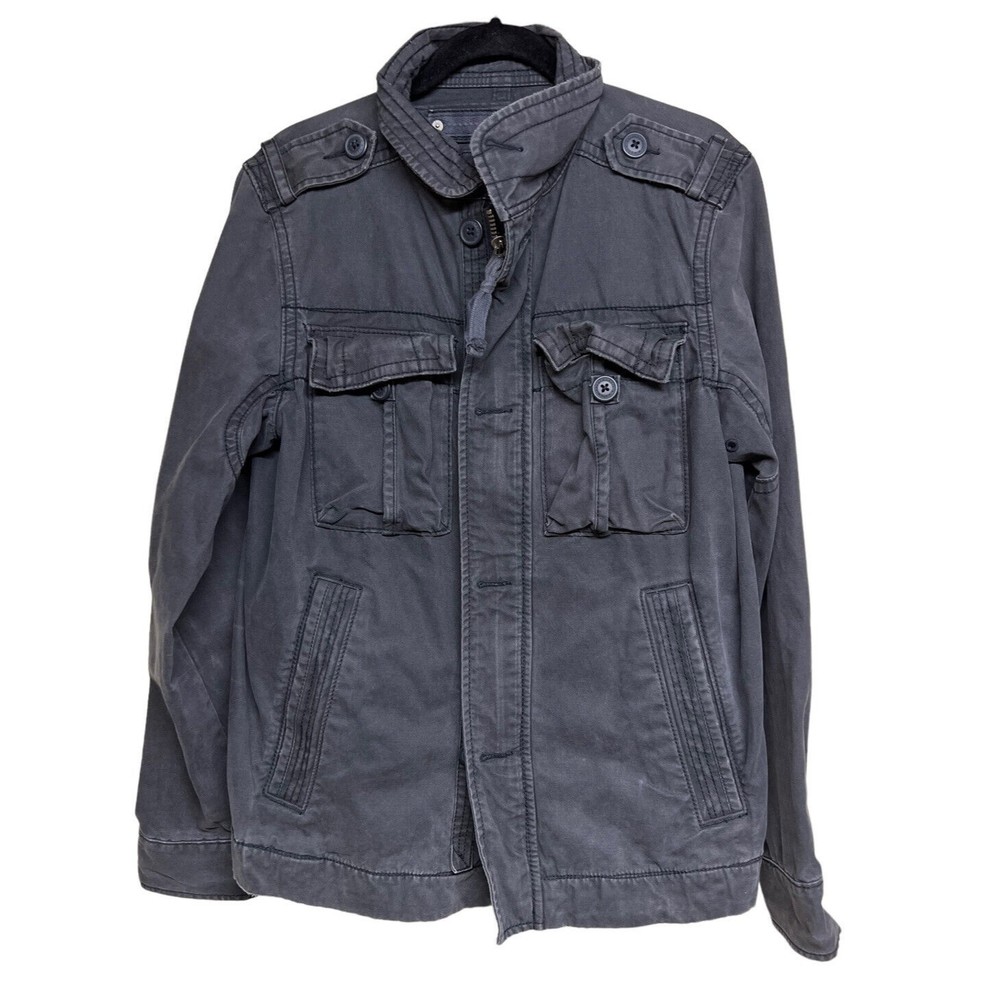 Abercrombie & Fitch Sentinel Jacket Military Field Jacket Blue Men’s Size Small